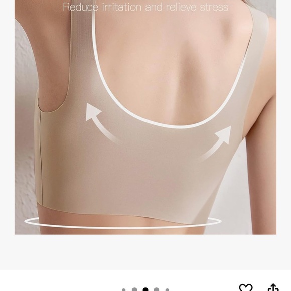 Halova Seamless Nude Cream Tan Bra Removable Pads Women’s SZ L NEW - Picture 6 of 8